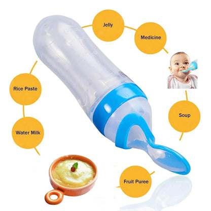 Silicone Baby Spoon Feeder Bottle Feeding