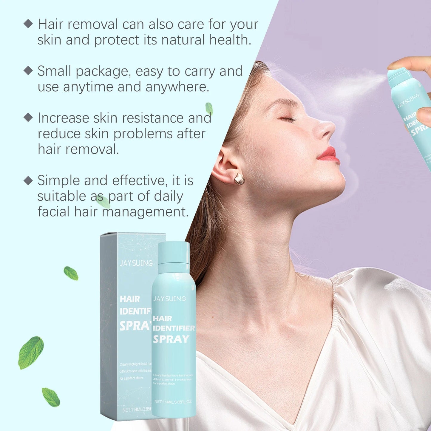 ✨ Imported Instant Hair Identifier Spray + Smooth Skin Prep