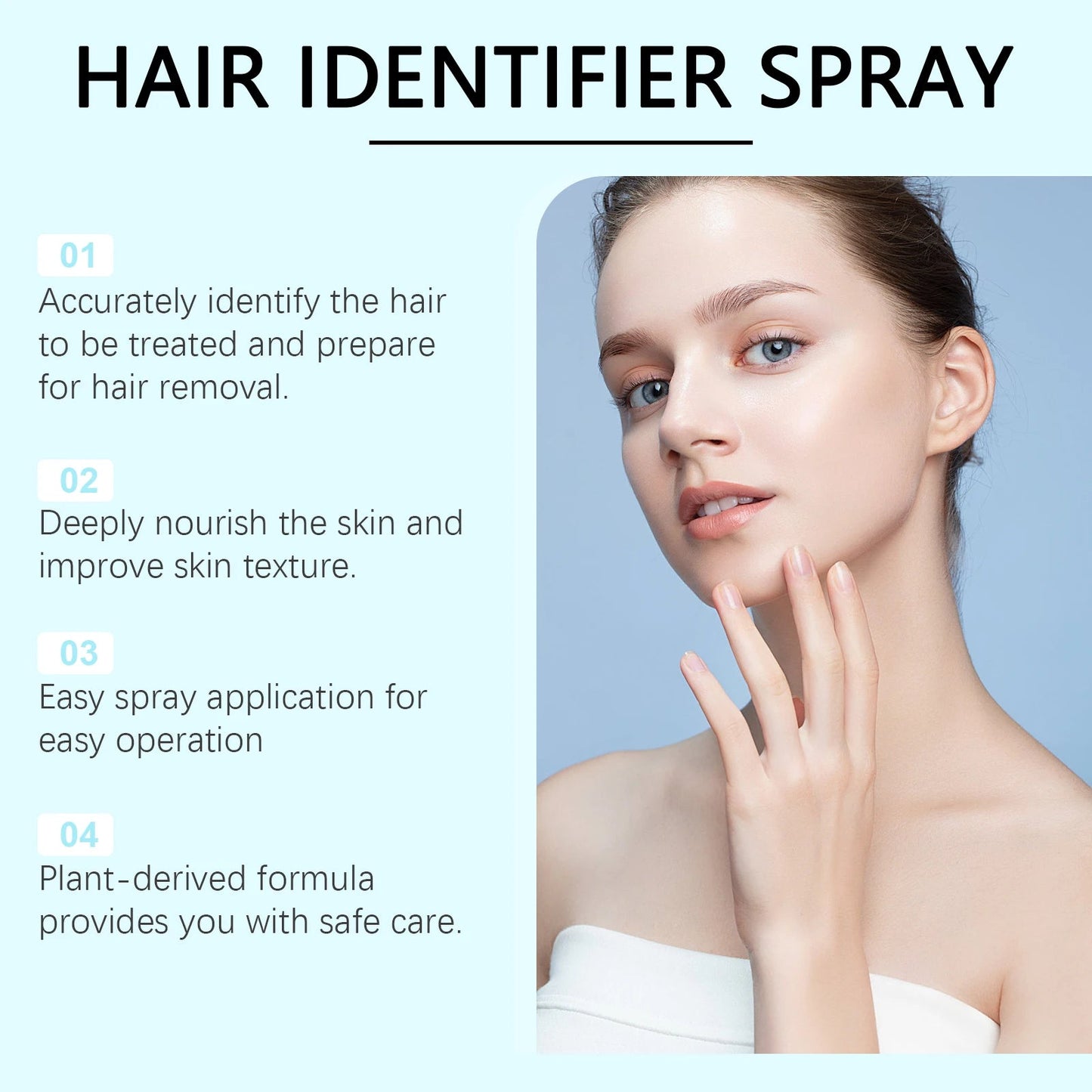 ✨ Imported Instant Hair Identifier Spray + Smooth Skin Prep